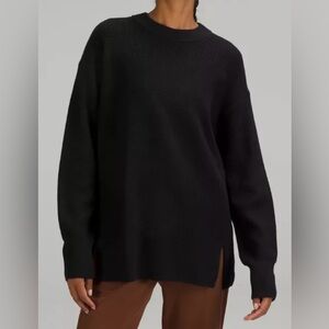 LULULEMON NWOT SIZE 4 MERINO BLEND SWEATER BLACK